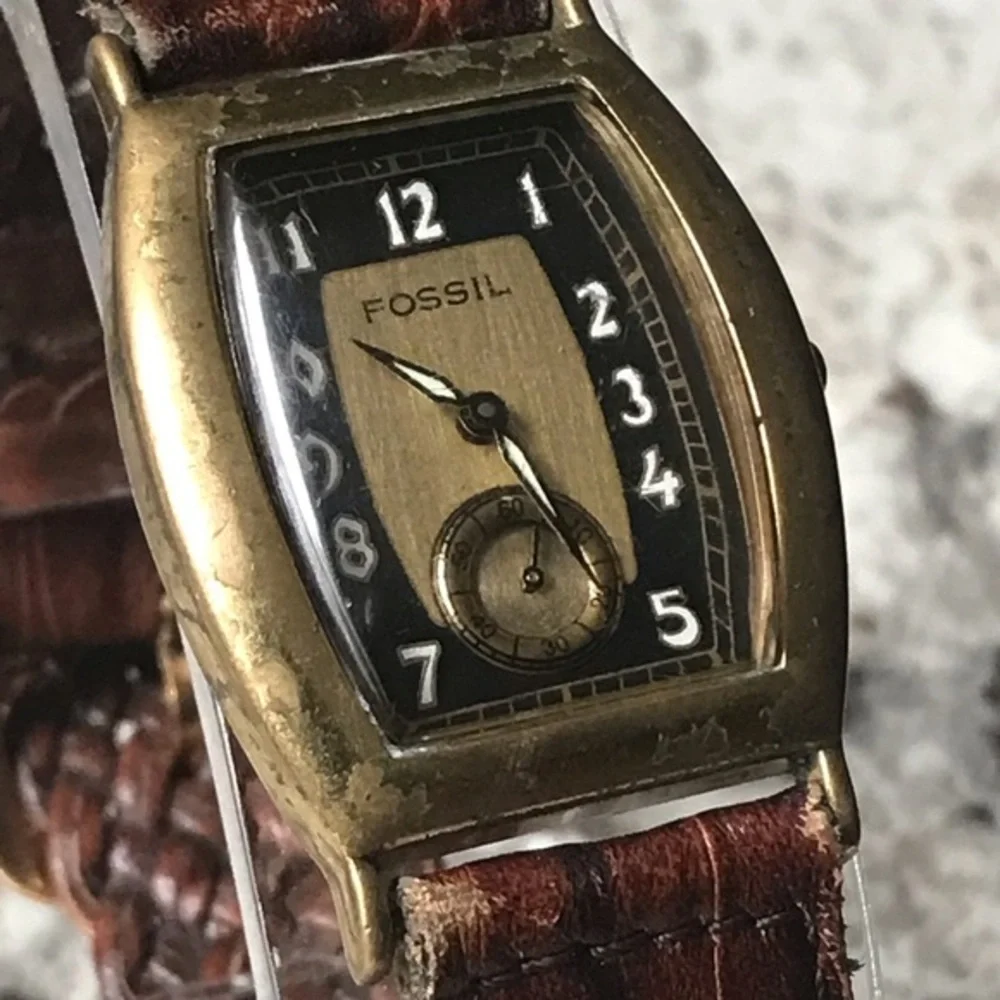 Vintage 1995 Fossil Watch Art Deco VT- 2505
